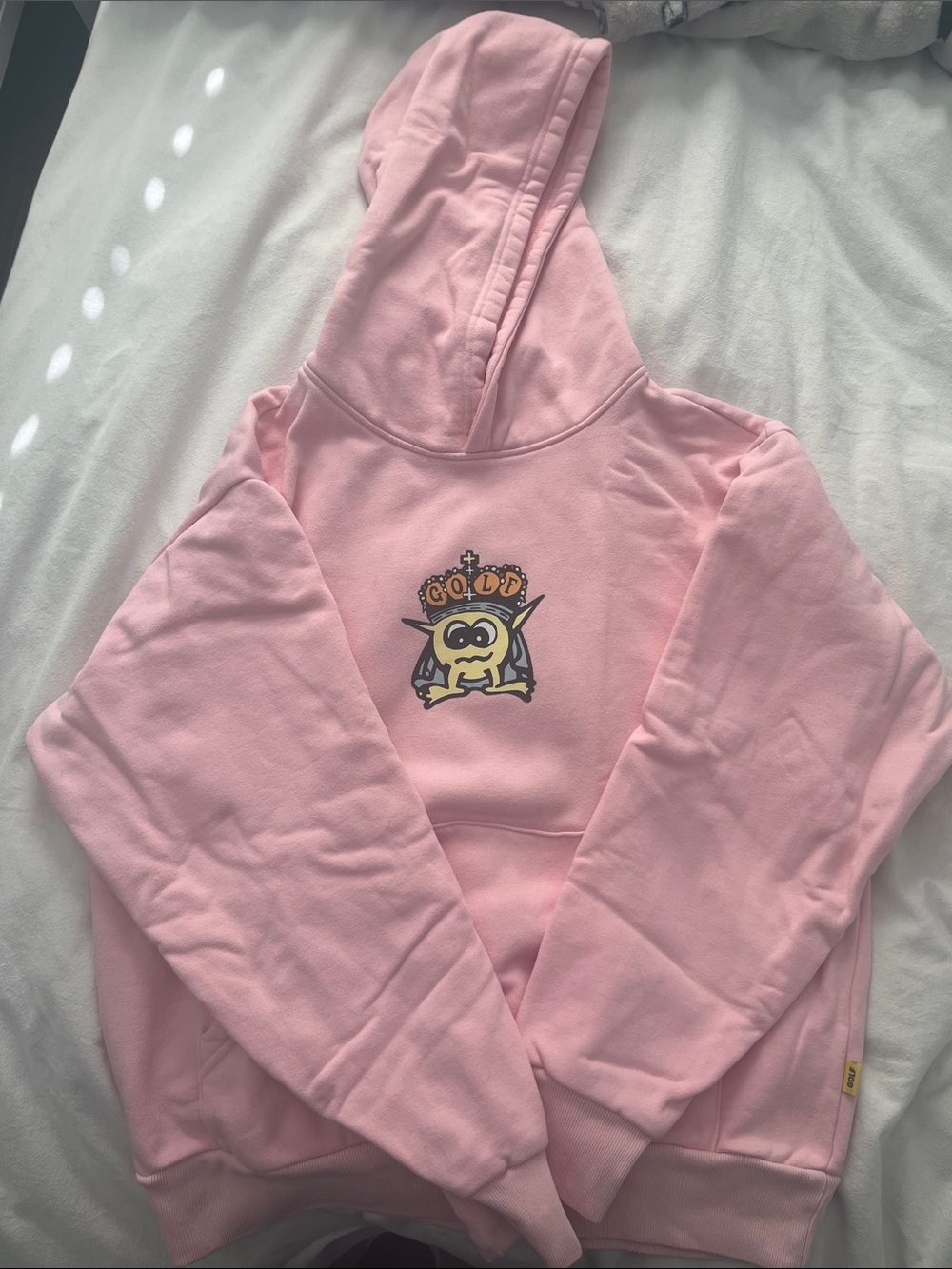 Golf Wang Kids Light Pink Hooded Sweatshirt with Cartoon Crest